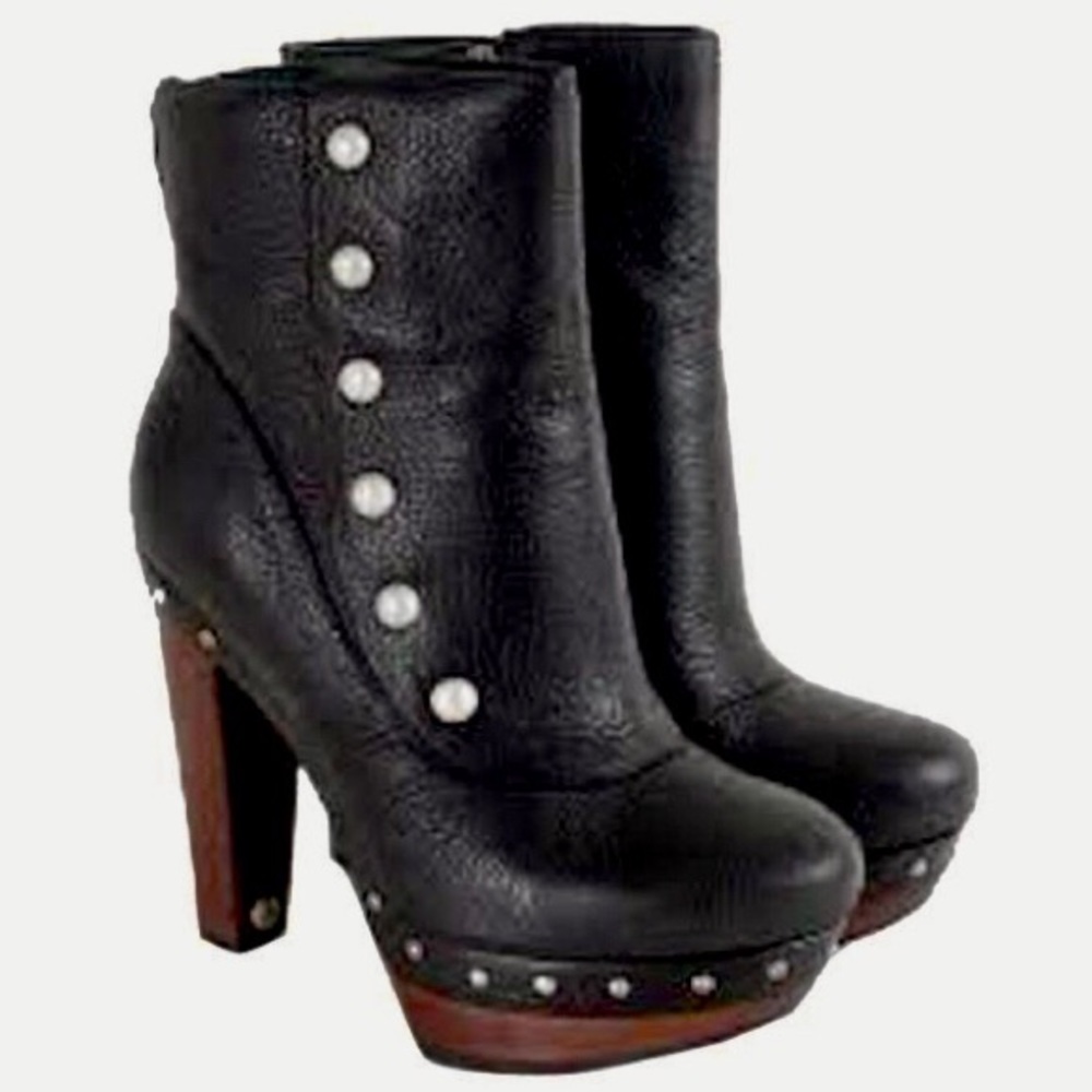 UGG Cosima Mid-Calf Platform Leather Boots Size 6
